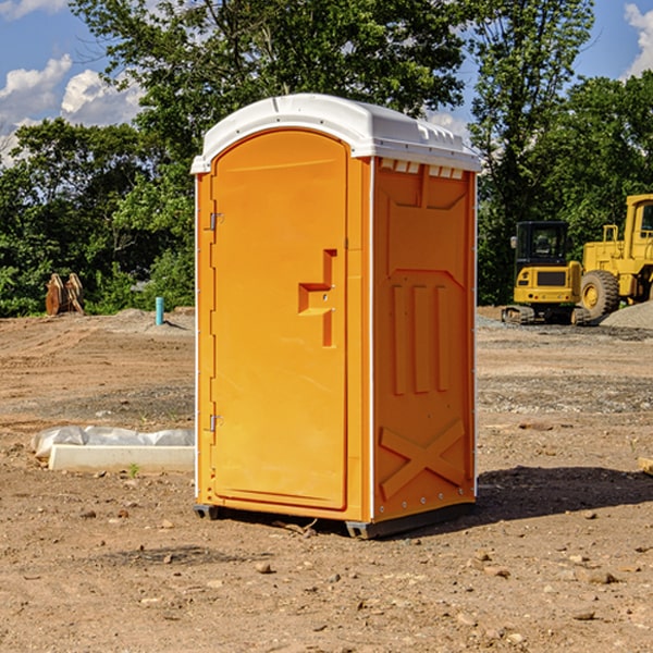 can i customize the exterior of the portable restrooms with my event logo or branding in Weeki Wachee Gardens